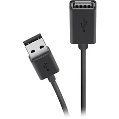 Кабель заряджання/синхронізації Belkin USB-A > USB-AF, 4.8м, чорний фото