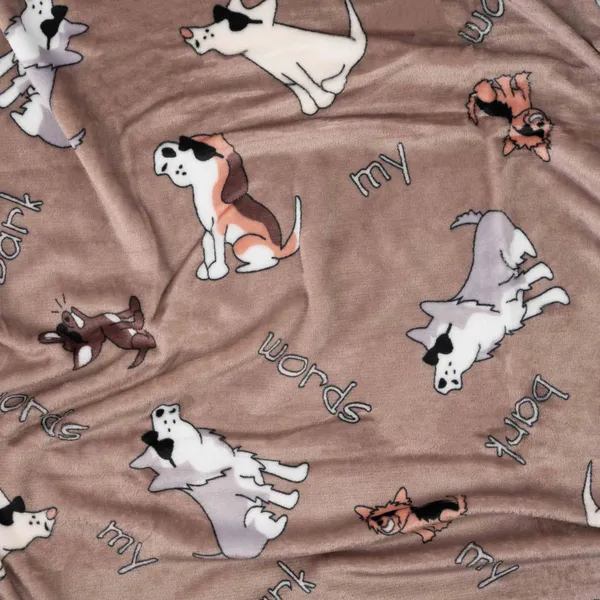 Купити Плед ARDESTO Flannel 160х200см, 100% поліестер, песики в окулярах