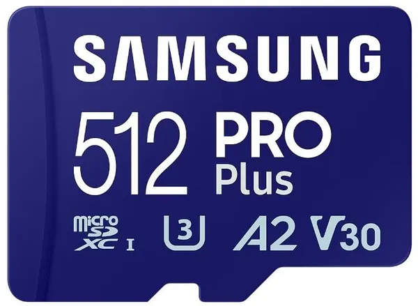 Карта пам'яті Samsung microSDXC    512GB C10 UHS-I R180MB/s PRO Plus