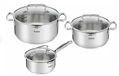 Набір посуду Tefal DUETTO+, 6предметів, нержавіюча сталь, скло фото