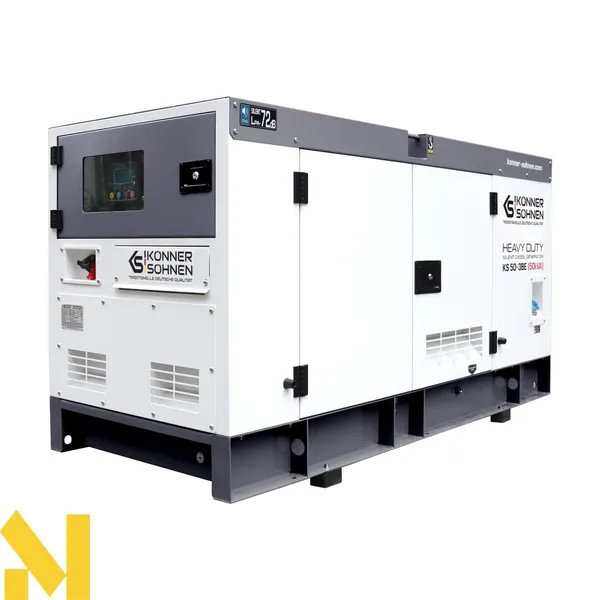 Генератор дизельный Konner&Sohnen KS 50-3BES, 230/400В, 50/45кВт, электростартер, двигатель Baudouin, 967кг купить онлайн