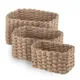 Набор корзин плетеных для хранения ARDESTO Prestigio (3.3/2.2/1.4л), 3 предмета, бумажный шпагат, бежевый