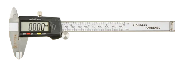 Штангенциркуль TOPEX цифровий, 150мм, сталь