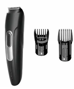 Триммер Rowenta Stylis Easy, для бороды и усов, сеть+акум., насадок-2, сталь, черный фото