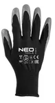 Перчатки рабочие Neo Tools комплект 12шт, полиэстер с нитриловым покрытием, р.11, серо-черный цена в Украине