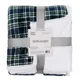 Плед ARDESTO Sherpa 160х200см, 100% поліестер, клітинка, зелений
