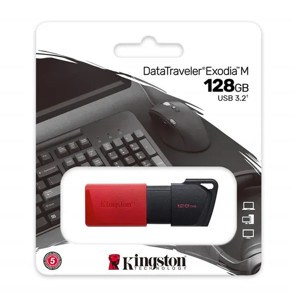 Накопичувач Kingston  128GB USB 3.2 Type-A Gen1 DT Exodia M