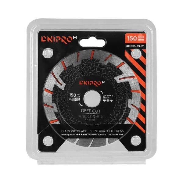 Алмазний диск Dnipro-M 150 22,2 мм Deep Cut фото №3