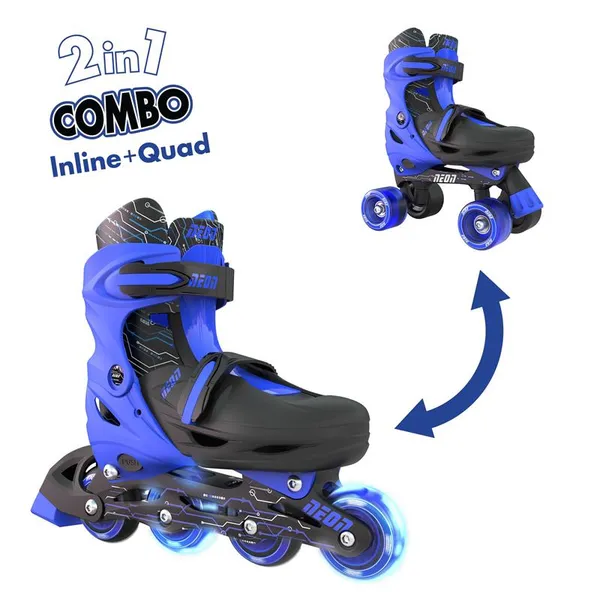 Роликовые коньки Neon Combo Skates Синій (Размер 30-33)