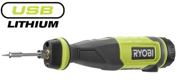 Паяльник аккумуляторный Ryobi USB Lithium RSI4-0 4В 460°С светодиодная подсветка 0.096кг без АКБ и ЗУ