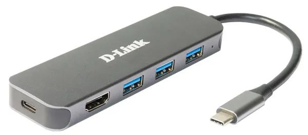 USB-Концентратор D-Link DUB-2333 3xUSB3.0, 1xUSB-C, 1xHDMI, USB-C