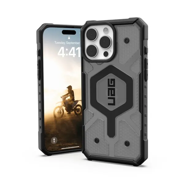 Чохол UAG для iPhone 16 Pro Max, Pathfinder Clear Magsafe, Ash