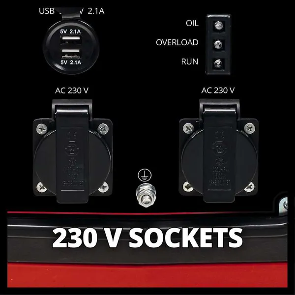 Генератор бензиновий інверторний Einhell TC-IG 2000, 230В, 1.8/2.0кВт, ручний стартер, 21.6кг купити в Україні