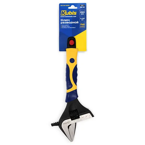 Ключ разводной (250 мм, 0-50 мм) с тонкими губками Kubis 02-04-1250 купить в Украине