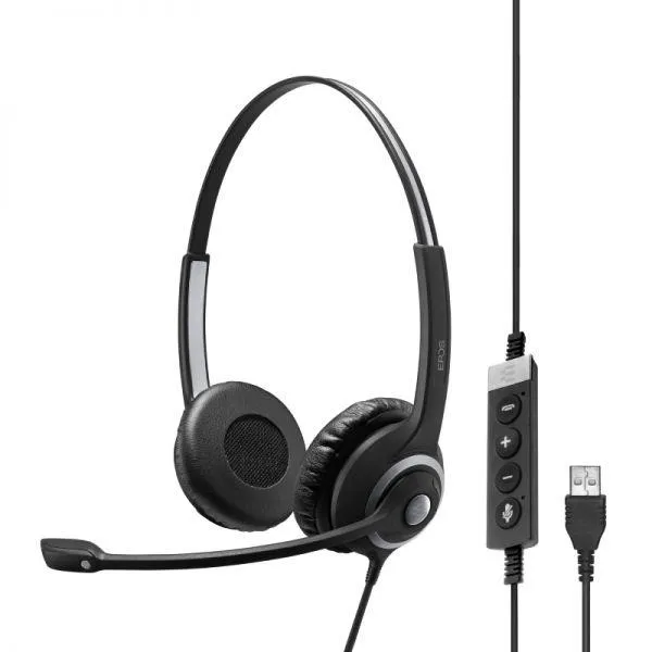 Гарнитура компьютерная стерео On-Ear EPOS IMPACT SC 260 USB MS II, USB, однонаправленный, сертификат Microsoft Teams, 2.9м, Черный