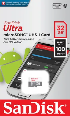 Карта пам'яті SanDisk microSD   32GB C10 UHS-I R100MB/s Ultra фото