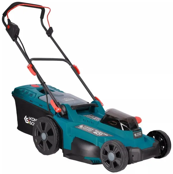Газонокосарка акумуляторна Konner&Sohnen KS 43LM-40V 40В(20+20) акб 2?4А·год 43см 50л 25-75мм 15.5кг купити в Україні