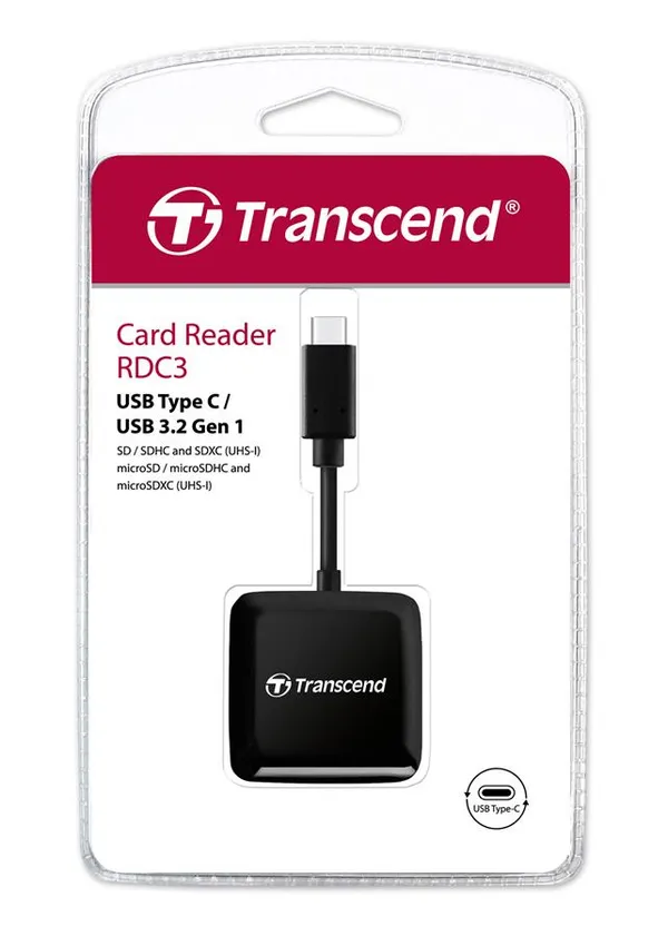 Кардрідер Transcend USB 3.2 Type-C > microSD/SD Чорний