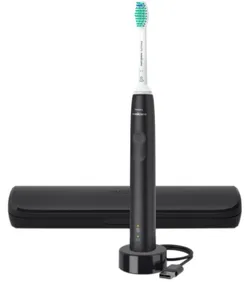 Щетка зубная электр. Philips Sonicare Gemini 3100, 31т. колеб/мин, насадок-1, футляр, черный фото