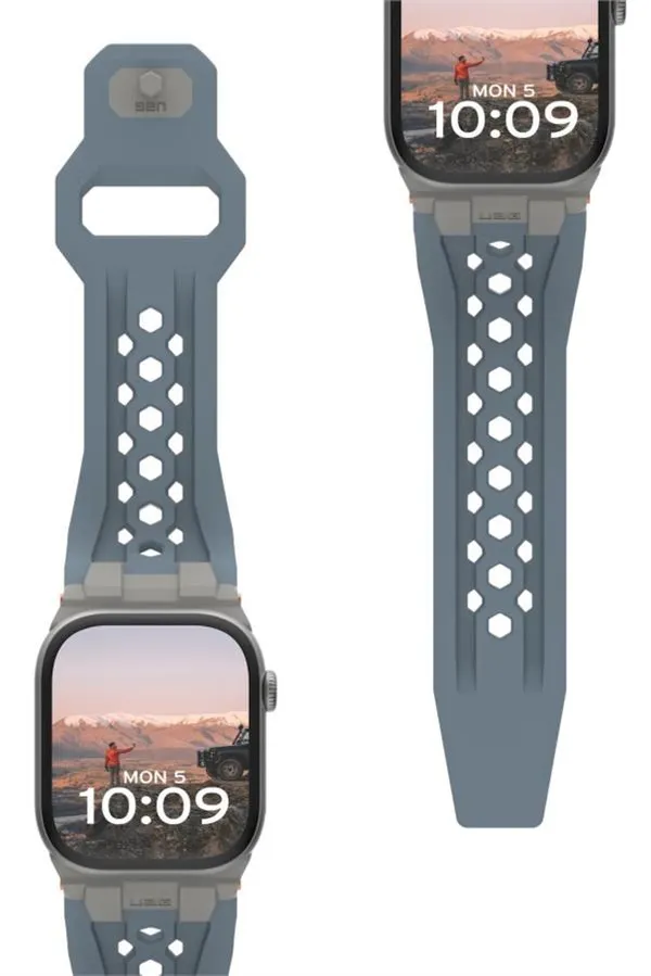 Ремешок UAG для Apple Watch Ultra 2/Ultra-49-45-44mm, Monarch, Cloud Blue/Titanium