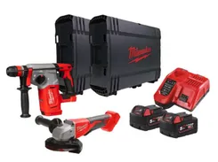 Набір з двох акумуляторних інструментів M18 BLPP2G-502X MILWAUKEE (акумуляторний перфоратор SDS-Plus 26 мм з патроном FIXTEC M18 фото