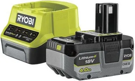 Аккумулятор 4 А*ч + зарядное устройство Ryobi ONE + RC18120-140X, 18 В фото №1