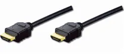 Кабель HDMI (M/M) DIGITUS, 2м, High speed/Ethernet, чорний фото