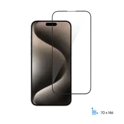 Защитное стекло 2E для iPhone 15 Pro, 2.5D FCFG, (1 Pack), черная рамка фото