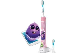 Щетка зубная электр. Philips Sonicare For Kids для детей , 62т. колеб/мин, насадок-2, Bluetooth, розовый фото