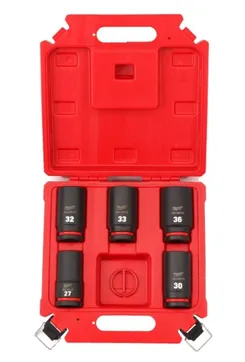Набір головок подовжених ударних 3/4" 5 од. (27-36мм) MILWAUKEE, пластиковий кейс фото