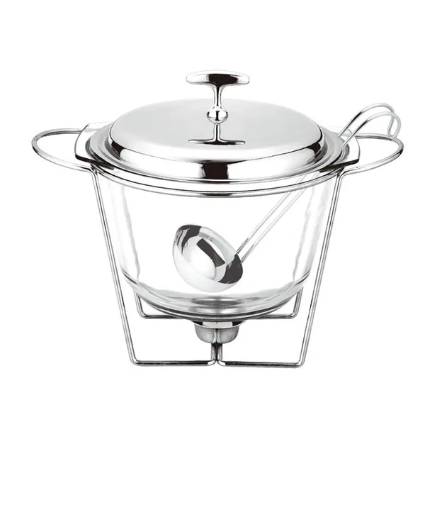 Мармит ARDESTO Black Mars 3800мл, стекло, нержавеющая сталь, круглая, прозрачный