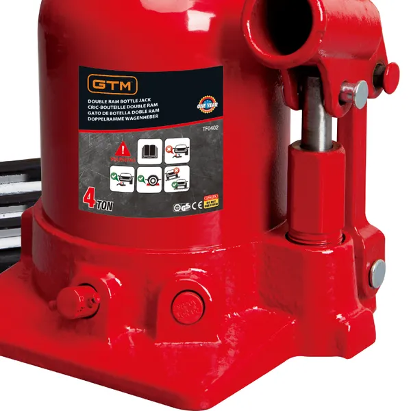 Домкрат гідравл. бутил. 4т (150-370мм) двохштоковий купить в Украине