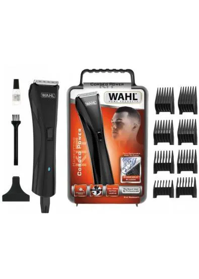 Машинка для стрижки WAHL Hybrid Clipper, от сети, вибрационный мотор, насадок-8, сталь, черный