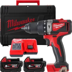 Дриль-шурупокрут з ударом акумуляторний MILWAUKEE, M18 BLPD2-502X фото