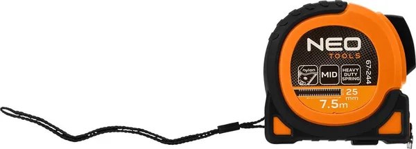 Купить Рулетка Neo Tools Super Black, 7.5мx25мм, с фиксатором сматывания, магнит