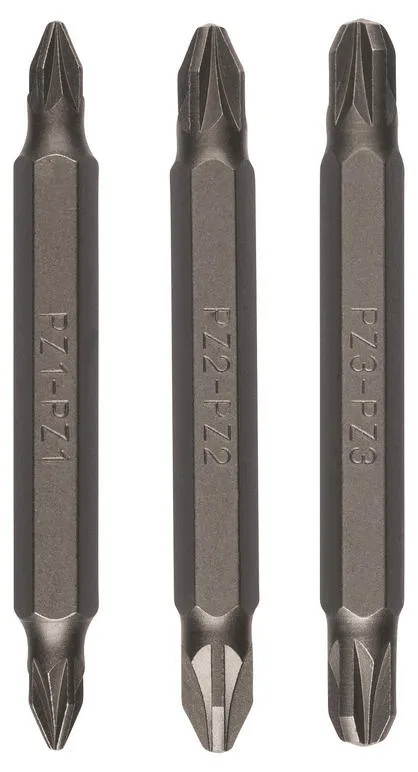 Біти Bosch двосторонні PZ/PZ, 60мм, 3шт ціна в Україні