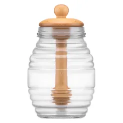 Медовница ARDESTO Midori 8.3х14.2см, бамбук, стекло фото