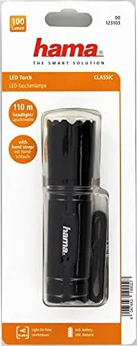 Фонарь ручной на батарейках Hama C-118, AAAx3, 100лм, 1Вт, LED, IP54, чёрный цена в Украине