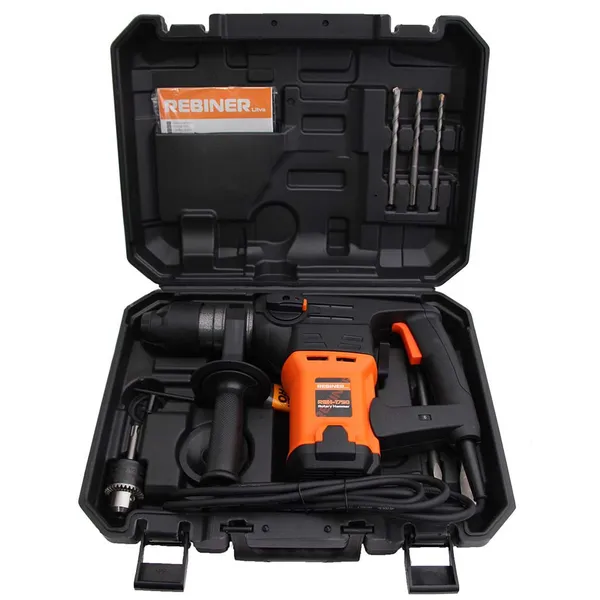Перфоратор бочковой 5.5 Дж, 1.5 кВт Rebiner RBH-1750 купить онлайн