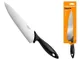 Кухонний ніж кухарський Fiskars Essential, 21.4см, нержавіюча сталь, пластик, чорний, пластик