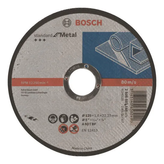 Диск отрезной по металлу Bosch Standard for Metal прямой 125х1.6мм