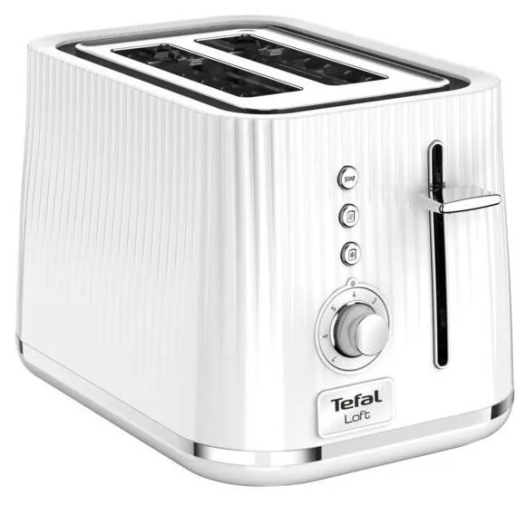 Тостер Tefal Loft 850Вт, пластик, белый