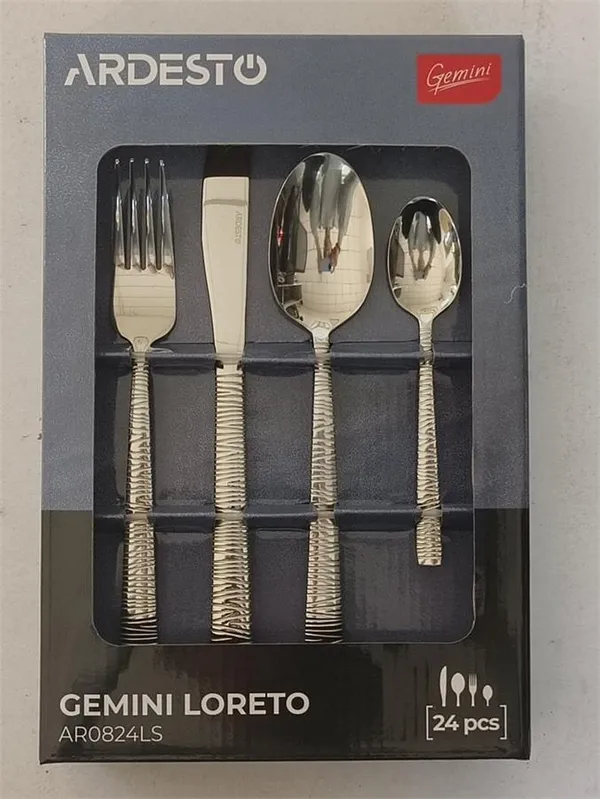 Набор столовых приборов ARDESTO Gemini Loreto, 24 прибора, нержавеющая сталь