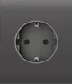 Центральная панель для встраиваемой розетки Ajax CenterCover for Outlet Basic, grey