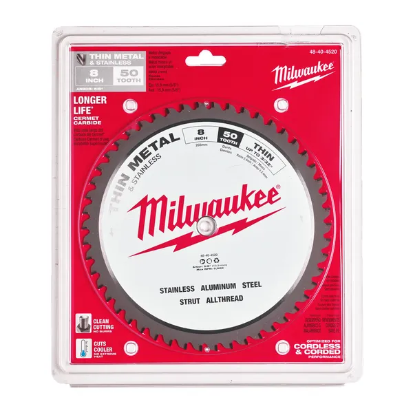 Диск пиляльний по металу MILWAUKEE, діаметр 203х15,8мм, 50 зуб.