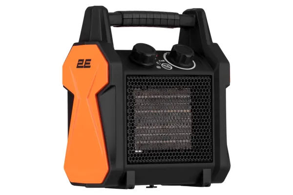 Тепловая пушка электрическая 2E Portable Ceramic, 2кВт, 20м кв, 139м куб/ч, керамический нагрев. элемент (PTC), черный цена в Украине
