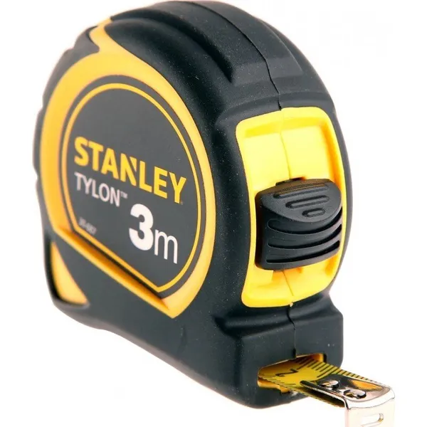 Рулетка Stanley Tylon, 3м, 12.7мм, сталева стрічка, корпус двокомпонентний ціна в Україні