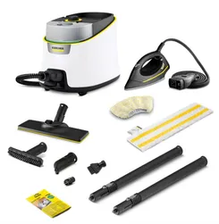 Пароочиститель Karcher SC 4 Deluxe Iron, 2200Вт, 1300мл, 4Бар, утюг, швабра, белый фото