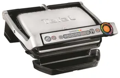 Гриль Tefal прижимной OptiGrill+ 2000Вт, темп. режимов-4, съёмные пластины, металл фото