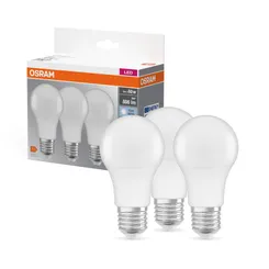 Набір ламп 3шт OSRAM LED E27 8.5Вт 4000К 806Лм A60 фото